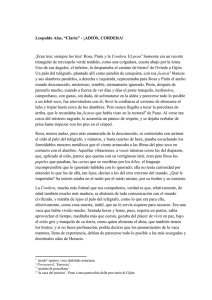 Leopoldo Alas “Clarín” – “¡Adiós Cordera!”