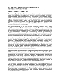 COLEGIO CESAR CONTO-CIENCIAS SOCIALES GRADO 11 RECUPERACION PRIMER PERIODO