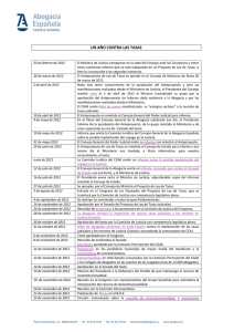 UN A&Ntilde;O CONTRA LAS TASAS 23 de febrero de 2012 El Ministro de