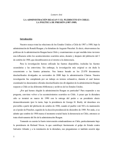 la administración reagan y el plebiscito en chile