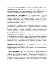 Ley que crea el Instituto Geográfico Nacional José Joaquín