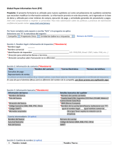 Global Payee Information Form (PIF) Propósito: El presente