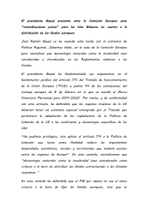 El presidente Bauzá presenta ante la Comisión Europea unas
