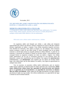 Células madre - AEDV: Academia Española de Dermatología y