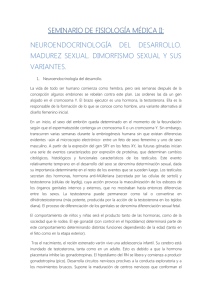 SEMINARIO DE FISIOLOGÍA MÉDICA II: NEUROENDOCRINOLOGÍA  DEL  DESARROLLO. VARIANTES.