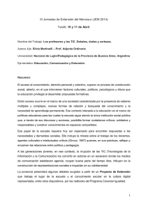 III Jornadas de Extensión del Mercosur (JEM 2014) Tandil, 10 y 11