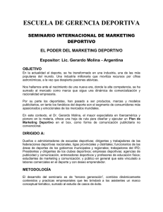 EL PODER DEL MARKETING DEPORTIVO Expositor: Lic