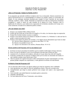 Adopción de Pueblos No Alcanzados Josué Oses / La Paz / 04