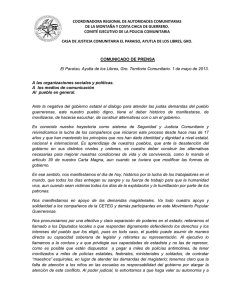 COORDINADORA REGIONAL DE AUTORIDADES COMUNITARIAS COMITÉ EJECUTIVO DE LA POLICIA COMUNITARIA