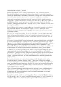 Carta de Elías Jaua a Luis Almagro