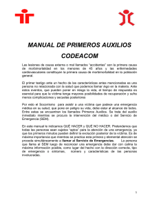 MANUAL DE PRIMEROS AUXILIOS CODEACOM