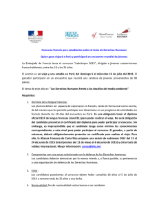 Concurso francés para estudiantes sobre el tema de Derechos
