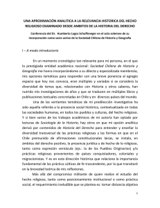 Ponencia Sociedad Chilena de Historia y Geografia.