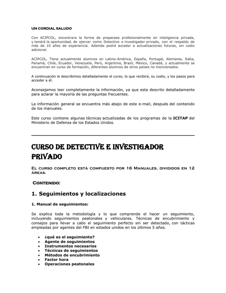 Curso De Detective E Investigador Privado 6648