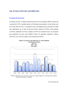 XII. EVOLUCIÓN DE LOS PRECIOS