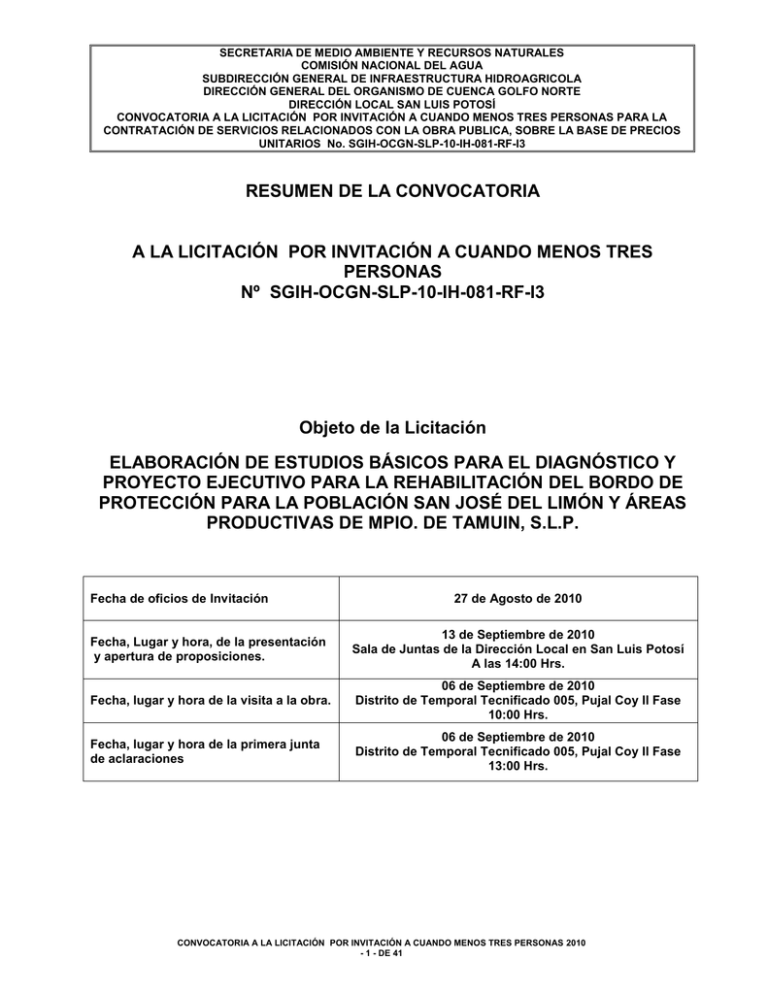 tipo obra pública sobre la base de precios unitarios
