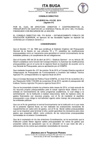 Acuerdo 010 - Traslado Recursos Nación