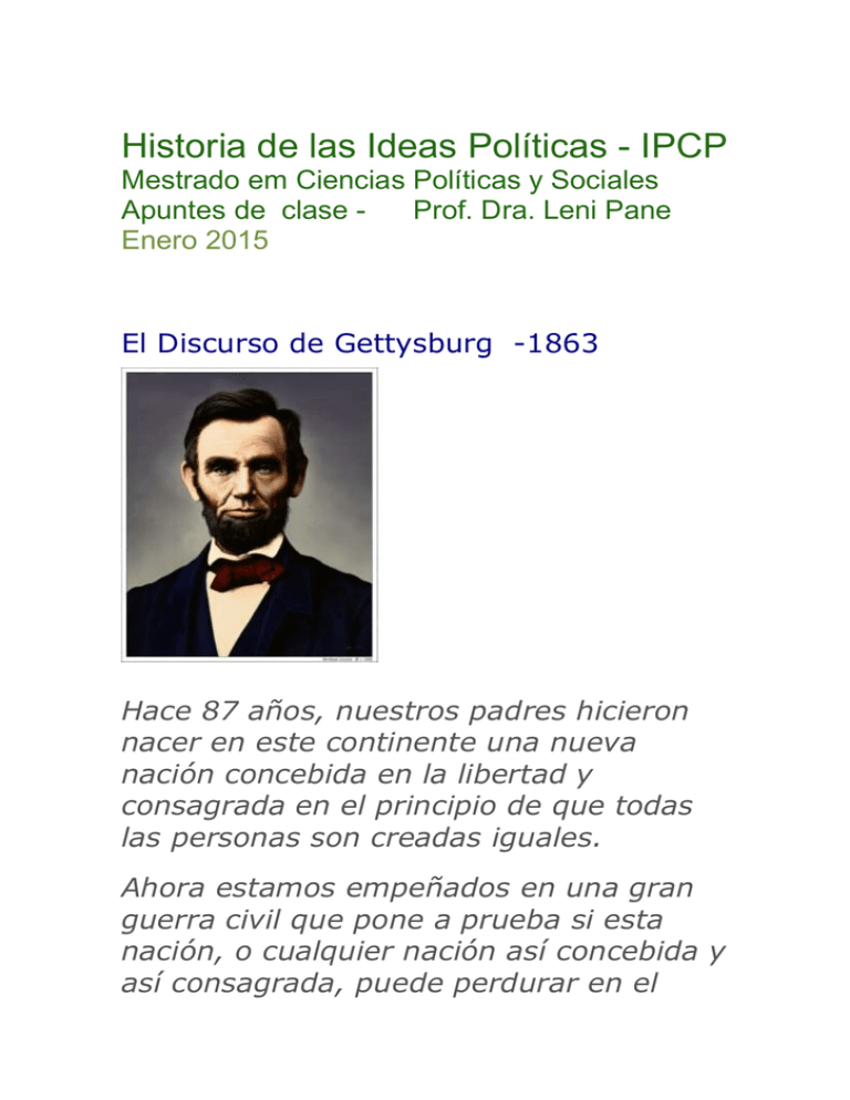 Historia De Las Ideas Políticas