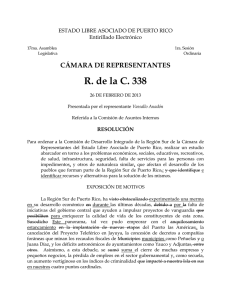 R. de la C. 338 CÁMARA DE REPRESENTANTES Entirillado Electrónico