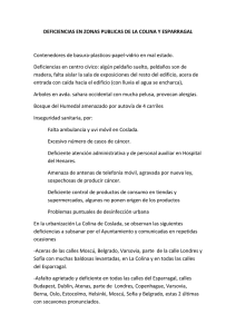 DEFICIENCIAS EN ZONAS PUBLICAS DE LA COLINA Y ESPARRAGAL