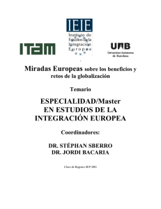 Miradas Europeas  ESPECIALIDAD/Master EN ESTUDIOS DE LA