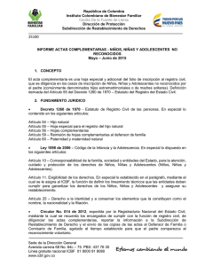 Informe Actas Complementarias Mayo - Junio 2015