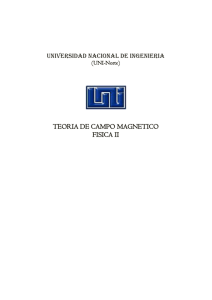 TEORIA DE CAMPO MAGNETICO FISICA II  UNIVERSIDAD NACIONAL DE INGENIERIA