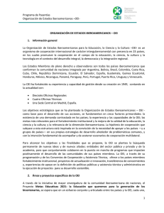 Programa de Pasantías Organización de Estados iberoamericanos –OEI
