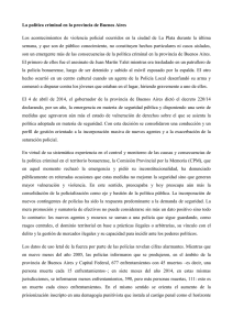 La política criminal en la provincia de Buenos Aires