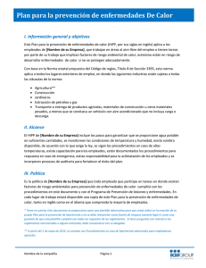 XI. Auditoría del Plan para la prevención de hipertermia