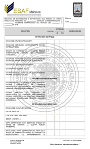 RELACIÓN DE DOCUMENTOS E INFORMACIÓN QUE INTEGRA