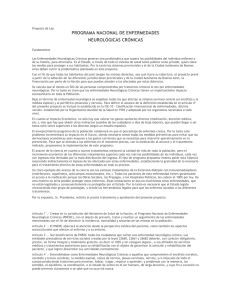 Proyecto de Ley PROGRAMA NACIONAL DE ENFERMEDADES