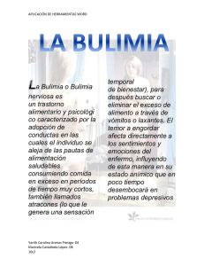 temporal a Bulimia o Bulimia bienestar),
