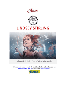 LINDSEY STIRLING Sábado 18 de Abril | Teatro Auditorio Fundación