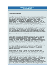 La toma de Conciencia. - Métodos avanzados de investigación