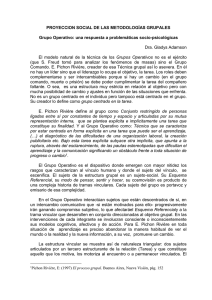 PROYECCION SOCIAL DE LAS METODOLOGÍAS GRUPALES