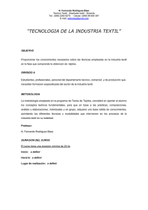 &ldquo;TECNOLOGIA DE LA INDUSTRIA TEXTIL&rdquo;