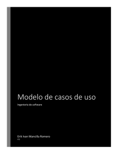 Modelo de casos de uso - Ingenieria de Sofware
