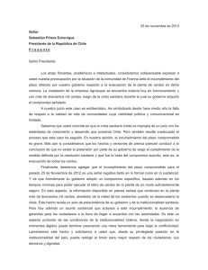 Carta abierta al Presidente Piñera