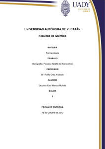 UNIVERSIDAD AUTÓNOMA DE YUCATÁN Facultad de Química