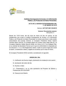 VP 11 de Marzo 2015EXT - Instituto Duranguense de Acceso a