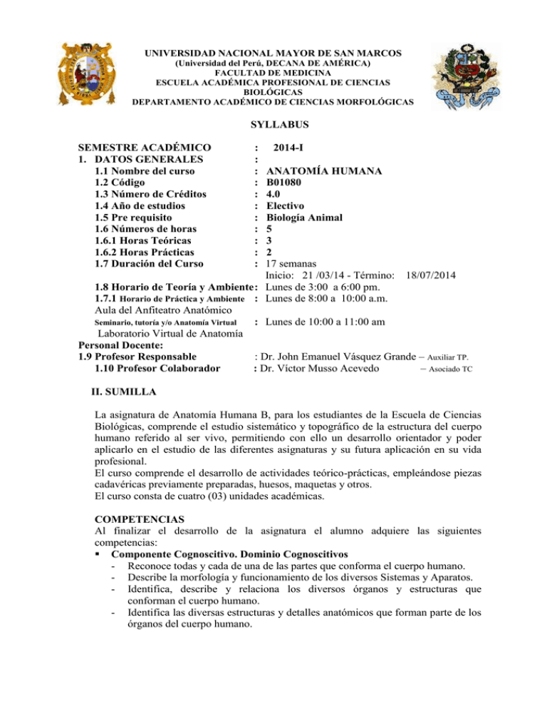 2014 I Anatom a Humana Plan 2003