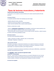 Tipos de lesiones musculares y tratamiento