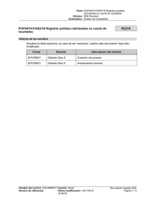 IFUPA010-01KE21N Registrar partidas individuales en cuenta de