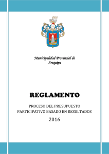 REGLAMENTO 2016 - Municipalidad Provincial de Arequipa