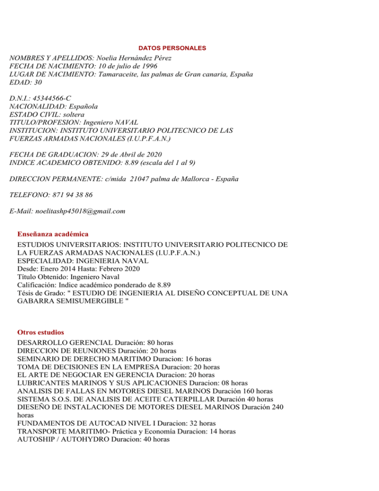 DATOS PERSONALES 1