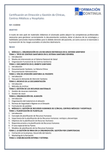 Certificacion En Direccion Y Gestion De Clinicas Centros Medicos Y