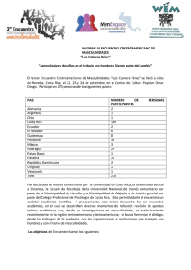 INFORME III ENCUENTRO CENTROAMERICANO DE MASCULINIDADES