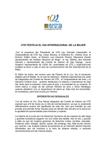 ute festeja el dia internacional de la mujer