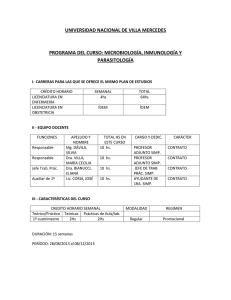Programa de Microbiología, Inmunología y Parasitología.UNViMe